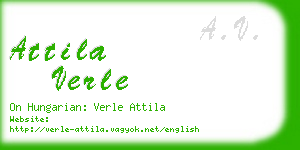 attila verle business card